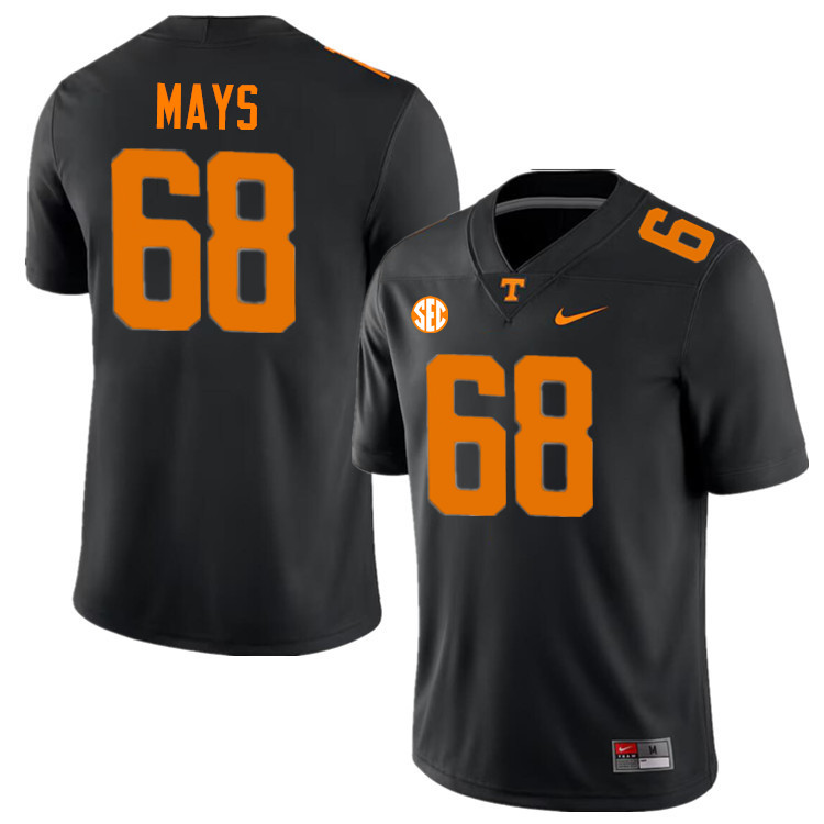 Cade Mays Tennessee Jersey,Tennessee Volunteers #68 Cade Mays College Jersey,Uniforms-Black